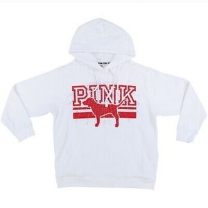 RARE BNIP**VSPINK BLING PULLOVER LG